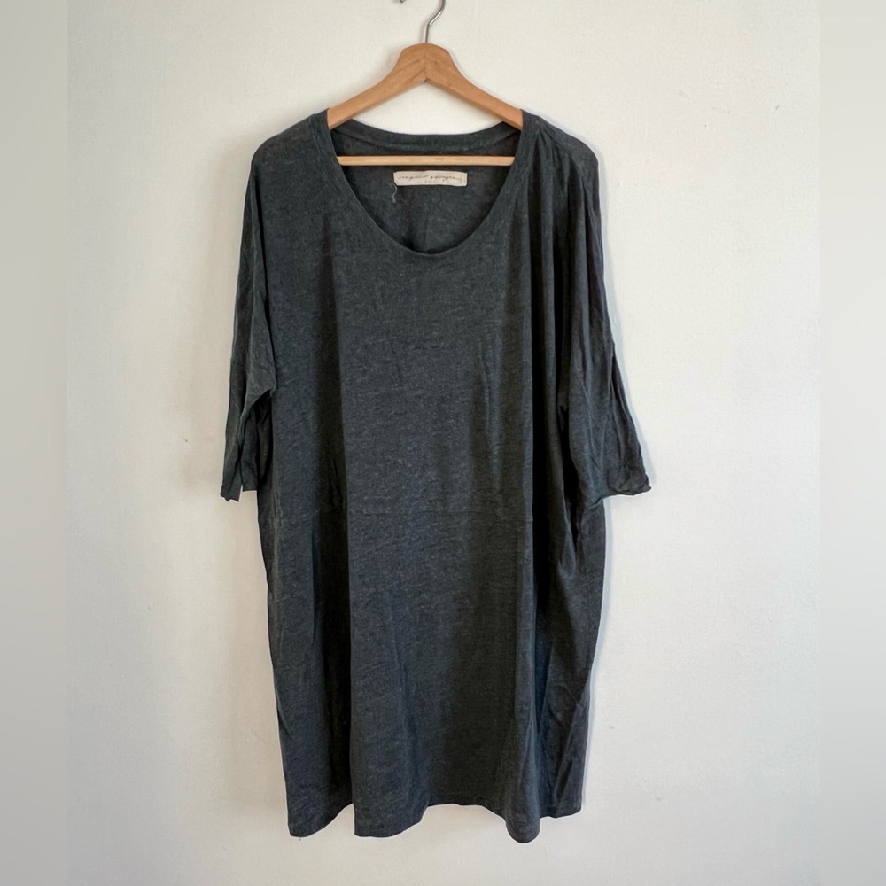 Raquel Allegra bleach dyed shirt dress